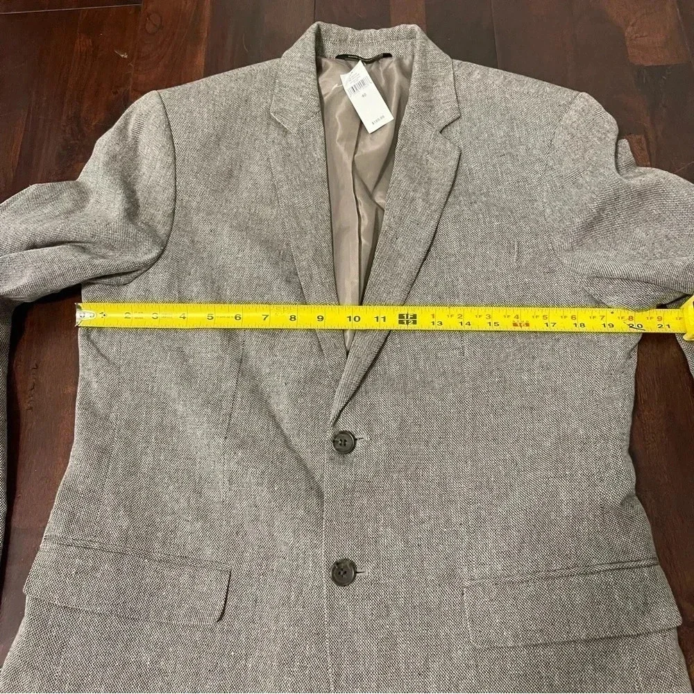 NWT Banana Republic Tailored Slim Size 40 Mens Suit Jacket Grey